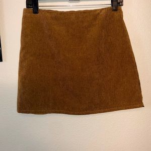 Boutique corduroyed tan skirt